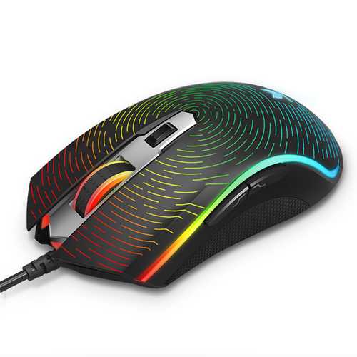 Rapoo V25S Starry Sky Version 7000DPI DIY RGB Backlit Optical Gaming Mouse USB Wired Mouse