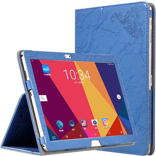 PU Leather Case Folding Stand Cover For 10.1 inch ALLDOCUBE Cube Free Young X7 Tablet Blue