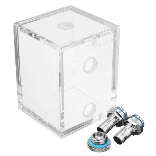 G1/4 Acrylic 250ml Water Tank With 2 Connector For PC CPU Liquid Cooling System