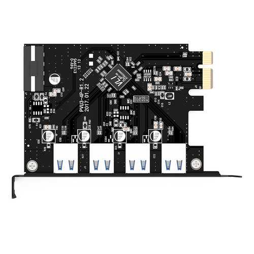 ORICO PVU3-4P-V1 4-Port USB 3.0 PCI-E Expansion Adapter Card