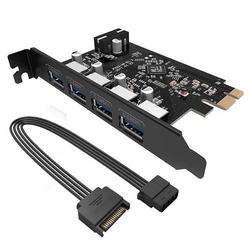 ORICO PVU3-4P-V1 4-Port USB 3.0 PCI-E Expansion Adapter Card