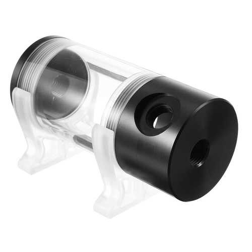 G1/4 T 50mm x 110mm Reservoir Helix Suspension Water Liquid Cooling Tank