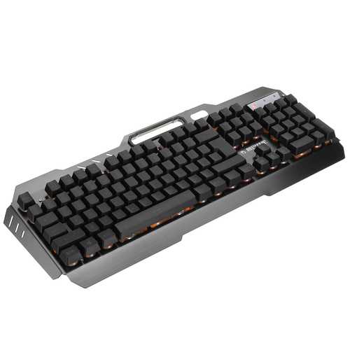 USB Wired Yellow LED Backlight Mechanical Handfeel Gaming Keyboard and Mouse Combo