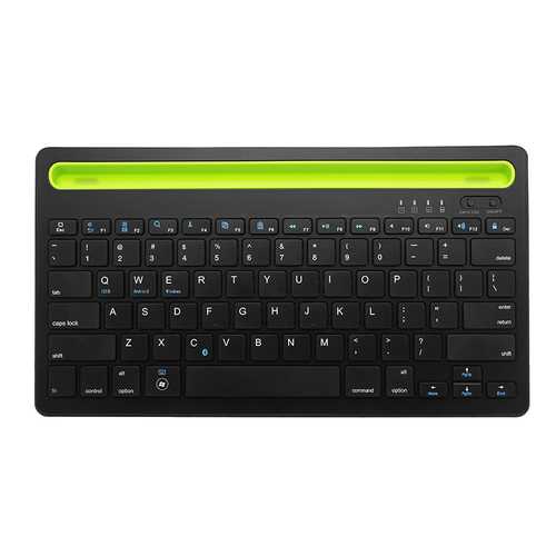 Dual Channel Bluetooth Wireless Keyboard Ultra Thin Portable Keyboard for Phones Pads