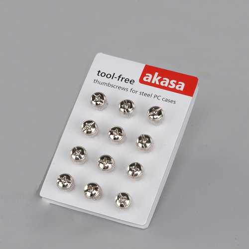 Akasa AK-MX005 12 Coarse Thread Thumbscrews Tool-free For PC Case And Internal Components