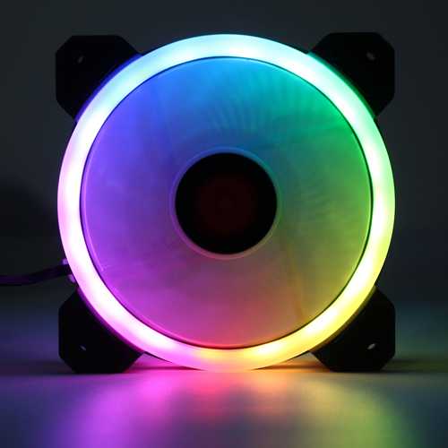 Coolmoon 6PCS 120mm Adjustable RGB LED Light Computer PC Case Cooling Fan with IR Remote