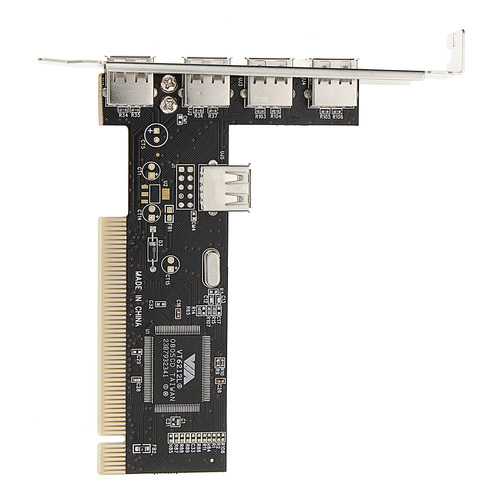 4+1 Port High Speed PCI to USB 2.0 Expansion Hub Card Controller Adaptor Module