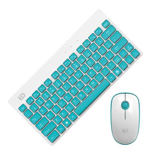 Ultra Silent Thin 2.4GHz Wireless Small Keyboard and Mouse Set Kit for Desktop Notebook