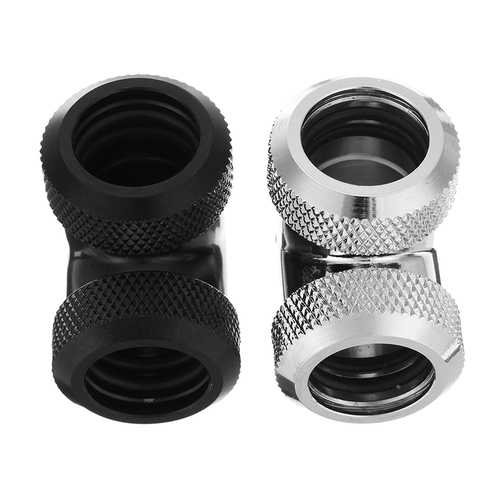 OD 14mm Rigid Tube Fittings 90 Degree Hard Tube Compression Fittings Connectors For Water Cooling