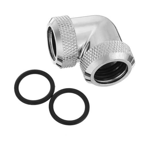 OD 14mm Rigid Tube Fittings 90 Degree Hard Tube Compression Fittings Connectors For Water Cooling