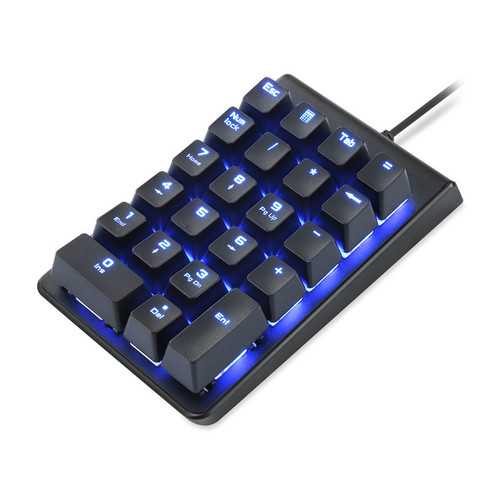 Motospeed K22 22 Key Wired Mini Mechanical Numeric Keypad Backlit Numeric Keyboard Red Switch