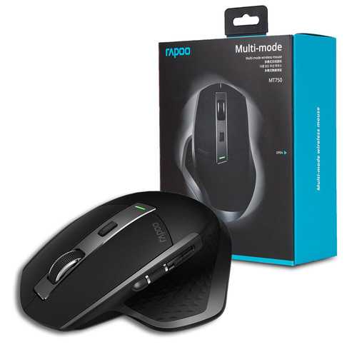 Rapoo MT750 Rechargeable Multi-mode Wireless Mouse Bluetooth 3.0/4.0 RF 2.4GHz for Four Devices Mice