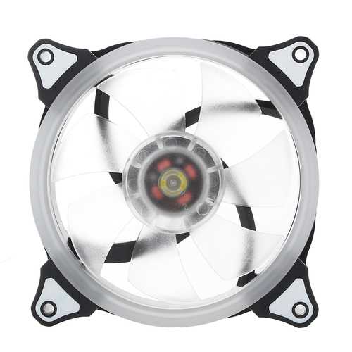 3PCS DC 12V RGB LED Adjustable Cooling Fan With Remote Controller For PC Cooling