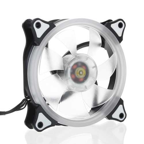 3PCS DC 12V RGB LED Adjustable Cooling Fan With Remote Controller For PC Cooling