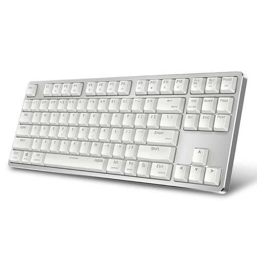 Rapoo MT500 87-Key Ultra-Slim Red Switch Wired Mechanical Keyboard for Office