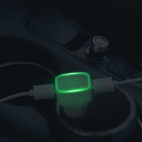 FLOVEME  LED Indicator Dual USB Fast Car Charger For iPhone X 8Plus Oneplus 5t Xiaomi Mi A1 S8