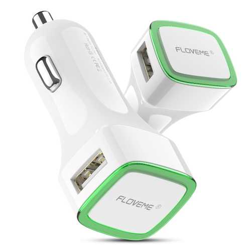 FLOVEME  LED Indicator Dual USB Fast Car Charger For iPhone X 8Plus Oneplus 5t Xiaomi Mi A1 S8