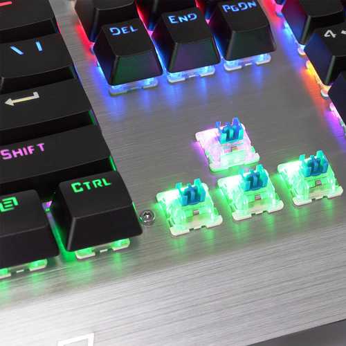 104Keys USB Wired RGB LED Backlight Mechanical Handfeel Gaming Keyboard 26Keys Not Conflict