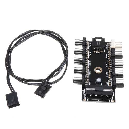 4pin PWM Fan Hub Speed Controller Regulator For Computer Case Fans