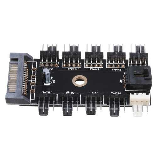 SATA PWM Fan Hub Speed Controller Regulator For Computer Case Fans