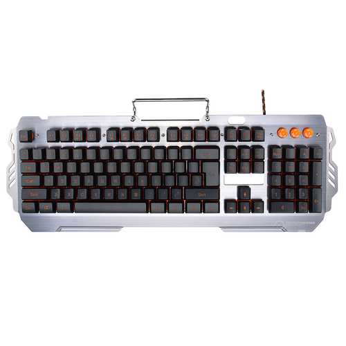 PK-810 104 Keys USB Wired Orange Backlit Mechanical-Handfeel Gaming Keyboard