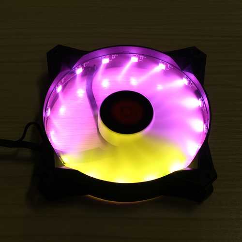 Coolmoon 1PCS 120mm RGB Adjustable LED Light Computer Cooling Fan with Remote Control