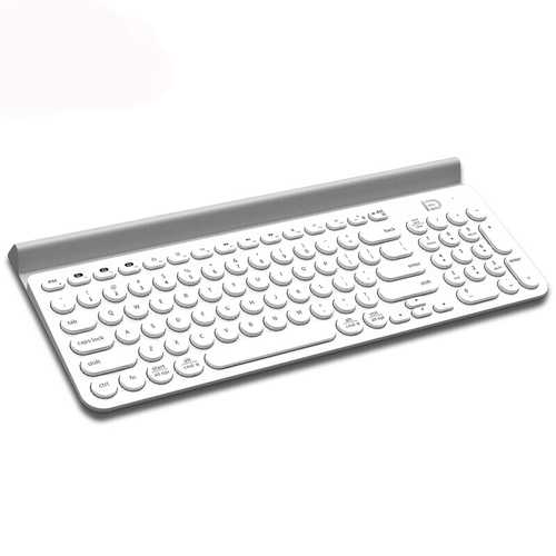 Ultra Thin Mute 104 Keys Wireless Bluetooth Keyboard Support Pair Up To 3 Different Devices