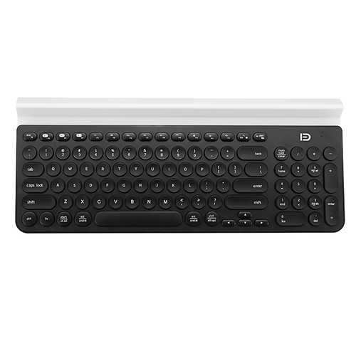 Ultra Thin Mute 104 Keys Wireless Bluetooth Keyboard Support Pair Up To 3 Different Devices