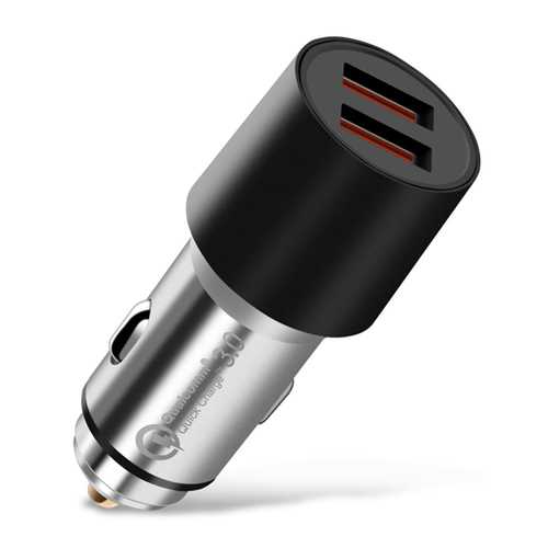 Bakeey QC3.0 Dual USB Metal Fast Car Charger For Mobile Phone Tablet Camera