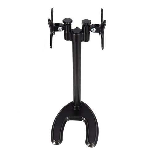 Multi-functional Desktop Base Dual Display Bracket 360° Rotatable Holder For 14-27 inches LCD Screen