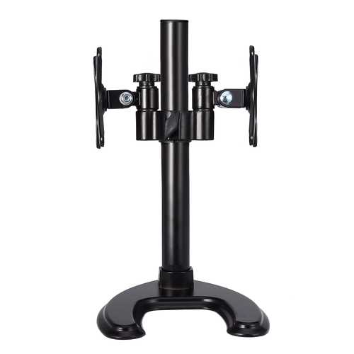 Multi-functional Desktop Base Dual Display Bracket 360° Rotatable Holder For 14-27 inches LCD Screen