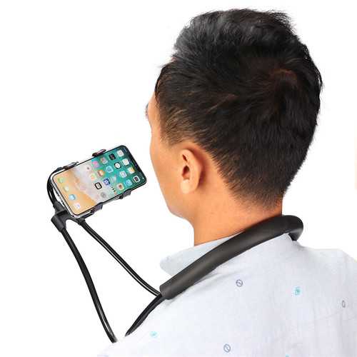 Universal Hanging Neck 360 Degree Rotation Lazy Holder Waist Stand Desktop Holder for Mobile Phone