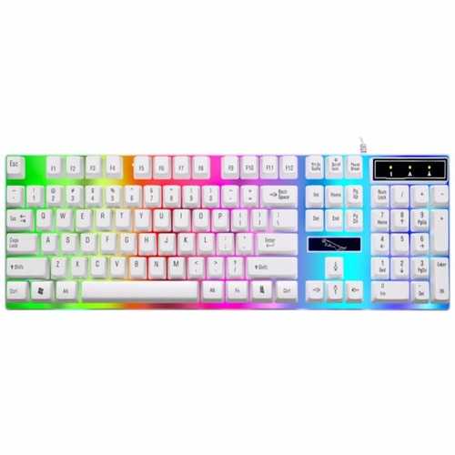 G21 Colorful Backlight 104Keys Gaming Keyboard Mechanical Feeling Waterproof Keyboard for PC Laptop