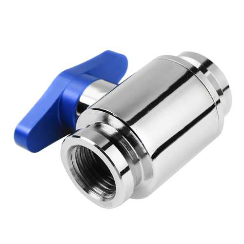 G1/4 Thread Dual Inner Teeth PC Water Cooling Shutoff Valve Water Ball Valve Waterway Control