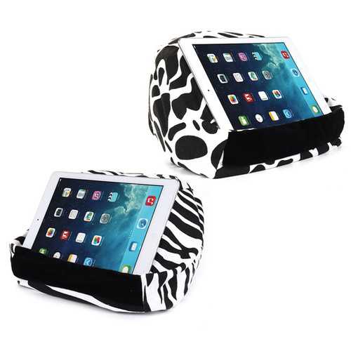 Universal Soft Canvas Reading Tablet iPad Lazy Pillow Stand Cellphone Holder