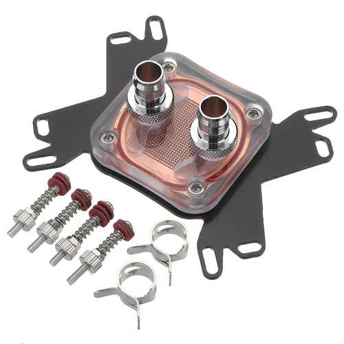 Fancier Copper CPU Cooler Water Cooling Water Block for Intel LGA 1155 2011 AMD AM4