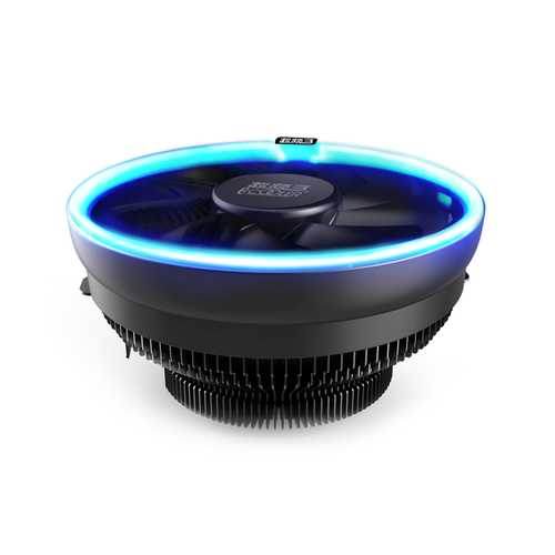 Pccooler 12cm 4Pin LED Blue Aperture CPU Cooling Fan PWM Silent Cooler Radiator For Intel LGA AMD