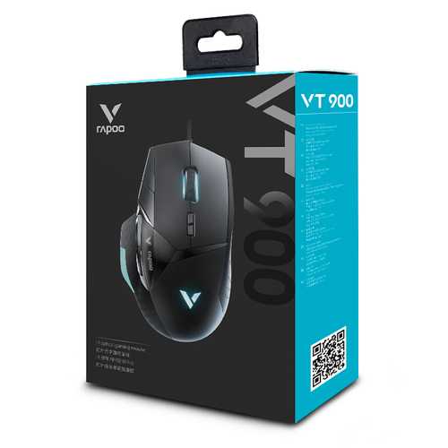 Rapoo VT900 16000DPI RGB Backlit IR Optical Gaming Mouse FPS Mouse with OLED DIY Display