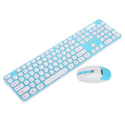 Ultra Thin Mute 2.4GHz Wireless 101 Keys Keyboard and 1600DPI Mouse Combo Set for Desktop Laptop