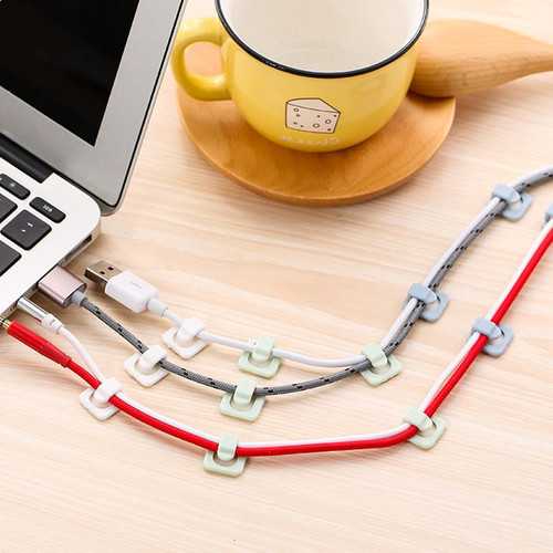 Bakeey 18 PCS Powerful Sticky Wall Holder Desktop Cable Clip Organizer Wire Management