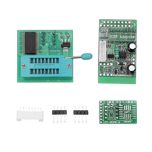 RT809F LCD Display ISP Programmer With SOP8 Test Clip 1.8V Adapter TSSOP8/SSOP8 10 Adapters