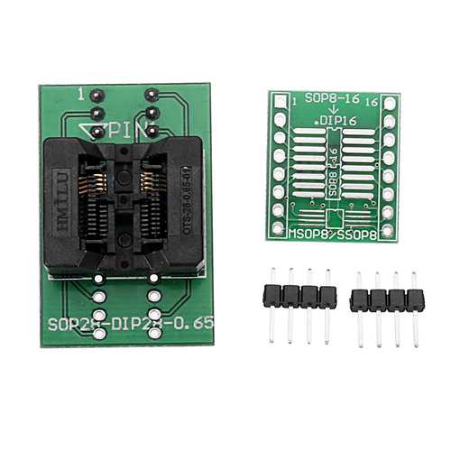 RT809F LCD Display ISP Programmer With SOP8 Test Clip 1.8V Adapter TSSOP8/SSOP8 10 Adapters