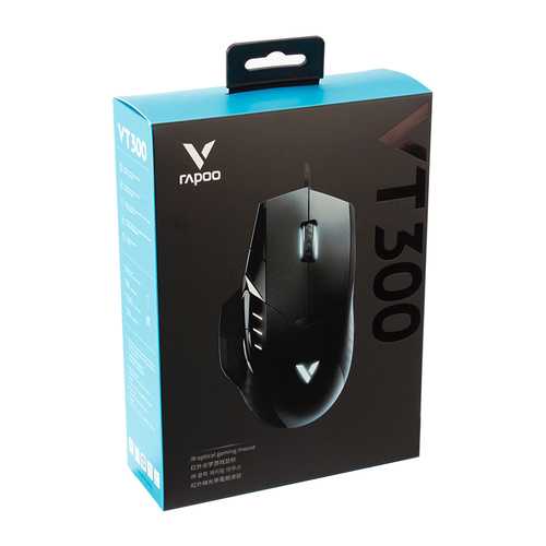 Rapoo VT300 6200DPI IR Optical USB Wired Gaming Mouse 10 Programmable Buttons RGB Light Game Mice