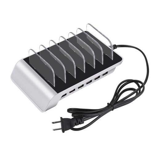 6 Multi Port USB Hub Charger Charging Dock Station Stand 10.2A For Tablet Phones