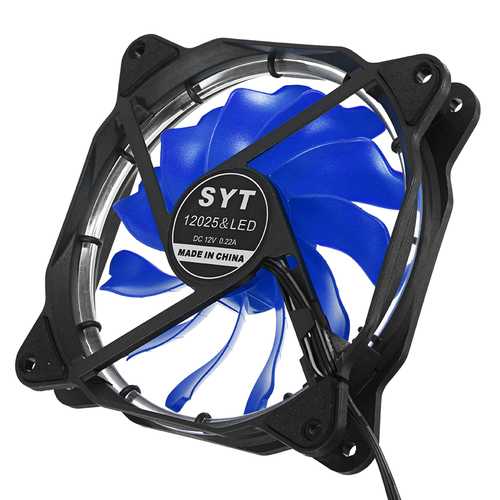 12CM DC 12V 1200 RPM Bright LED Light Computer Case Cooling Fan 3/4Pin PC Cooler Heatsink