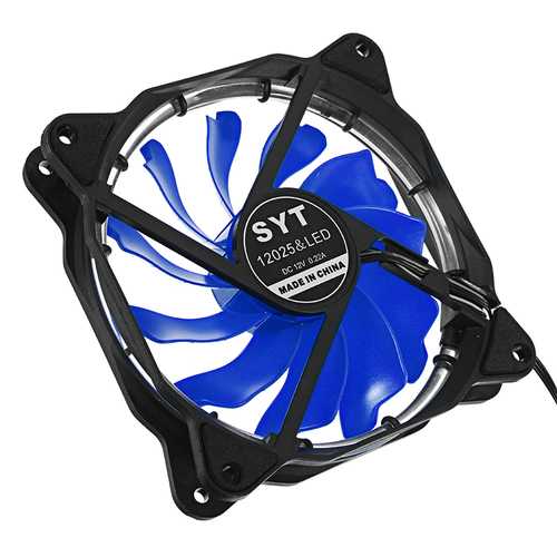 12CM DC 12V 1200 RPM Bright LED Light Computer Case Cooling Fan 3/4Pin PC Cooler Heatsink