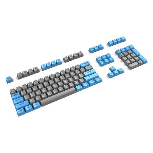 Akko X Ducky 108 Key OEM Profile PBT Retro Grey Blue Keycaps Keycap Set for Mechanical Keyboard