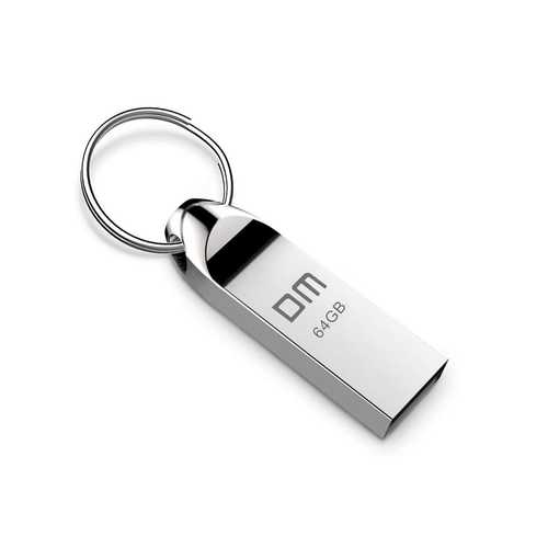 DM 64GB USB 2.0 Waterproof Aluminum USB Flash Drive Pen Drive U Disk with Key Ring