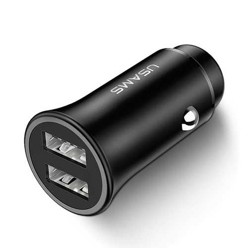 USAMS 3.1A Dual USB Ports Fast Car Charger With LED Light For Smart Phone Tablet Camera MP4