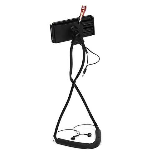 Bakeey™ Earphone + Microphone Neck Hanging Phone Stand Lazy Holder for iPhone Xiaomi Mobile Phone